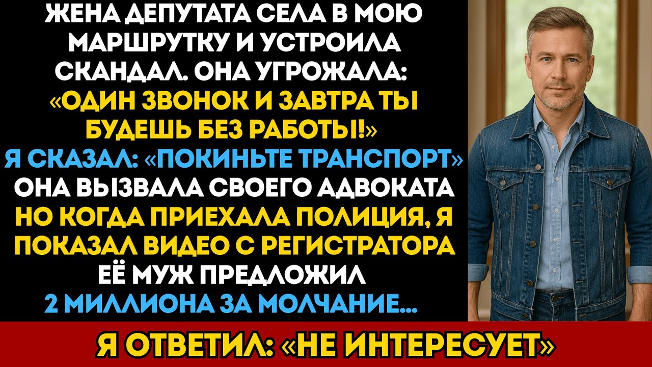 Жена ДЕПУТАТА отказалась платить 50₽. Она НЕ ЗНАЛА, что водитель - бывший ПОЛКОВНИК СК