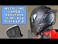 HOW TO: INSTALLING THE CARDO PACKTALKSLIM ON AGV PISTA GP-R HELMET | Amelia2Wheels