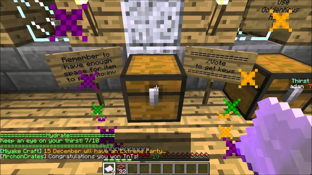 Minecraft - OPENING 10 EPIC CRATE KEYS IN HIYAKECRAFT 
