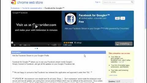 How to download and install Google+Facebook plugin for Google Chrome
