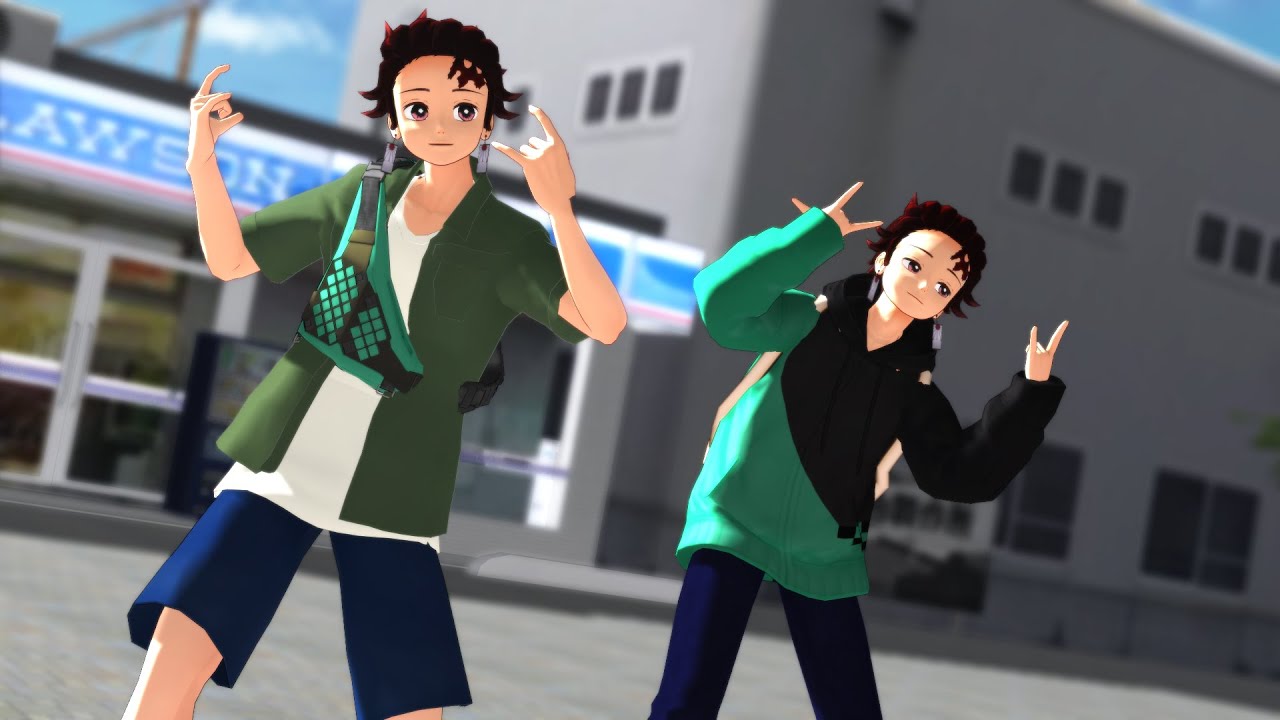 【MMD鬼滅】炭治郎×2で　ロキ【炭誕2023】
