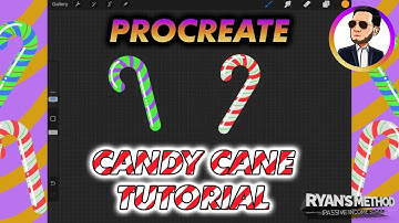 DESIGN TUTORIAL: How to Create Candy Canes in Procreate