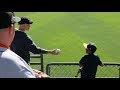 Spreading the love at the Oakland Coliseum