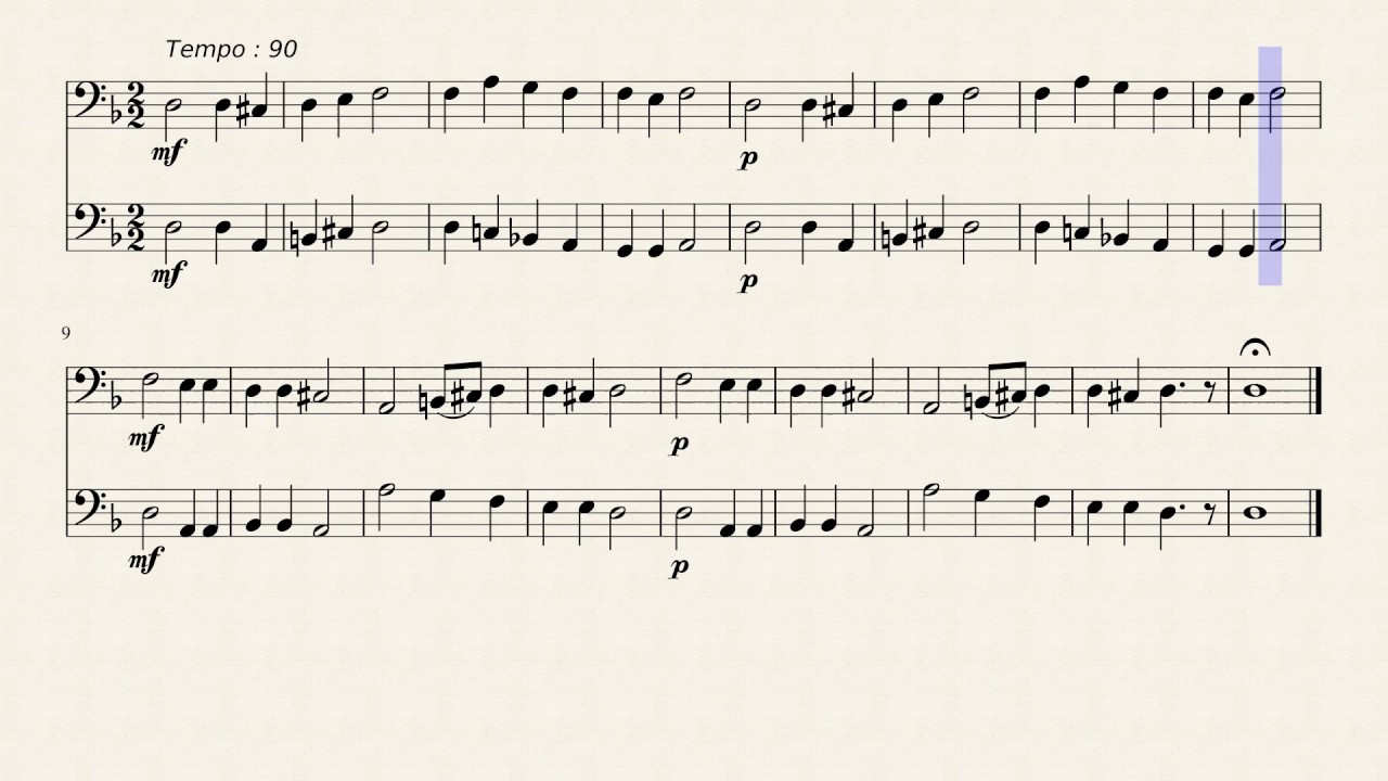 Pavan Easy Cello or Bassoon Duet YouTube