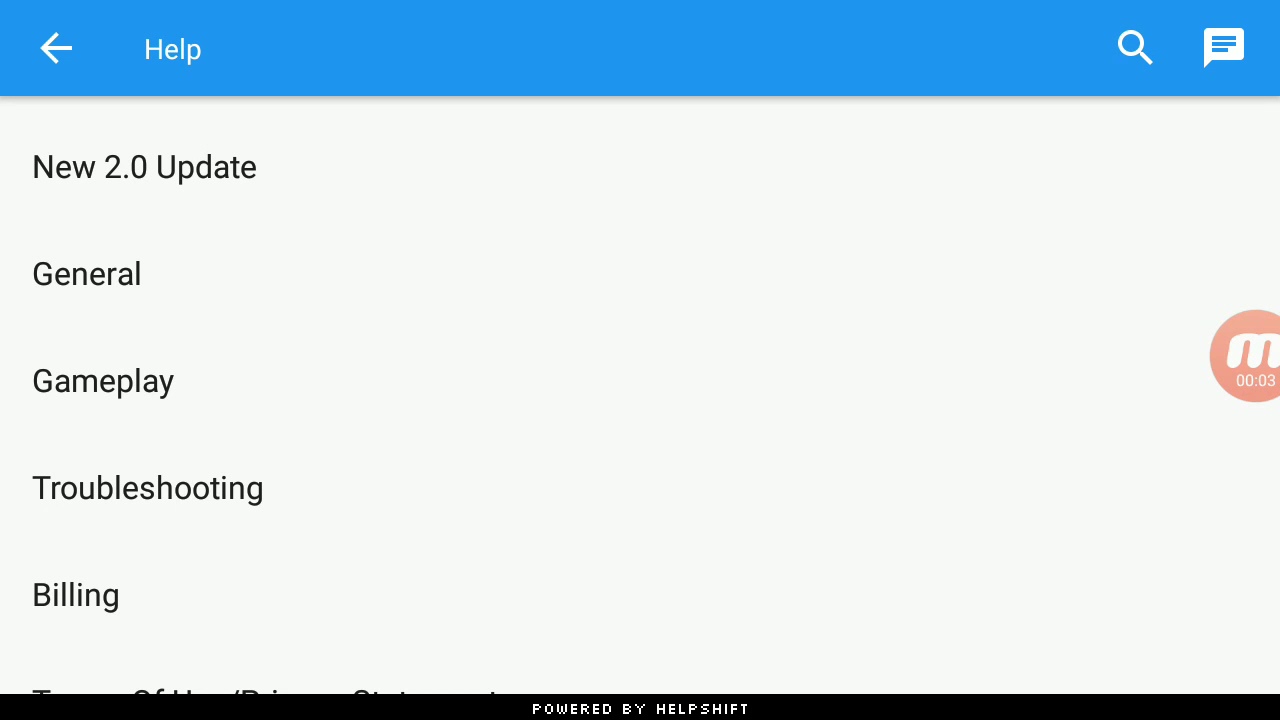 Cooking DASH - How to contact Customer Support from inside the game