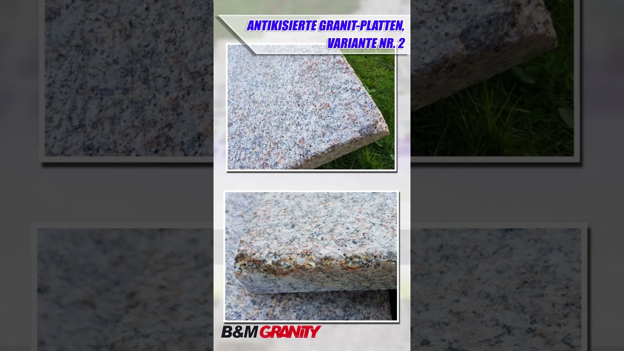 VARIANTE NR.2 - GREDPLATTEN, ANTIK PLATTEN, GRAUE oder GRAU-GELB-BEIGE GRANIT-PLATTEN 