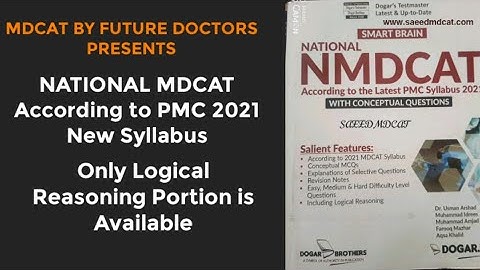 NATIONAL MDCAT BOOK BY DOGAR PUBLISHERS ACCORDING TO PMC SYLLABUS 2021 | ONLY LOGICAL REASONING
