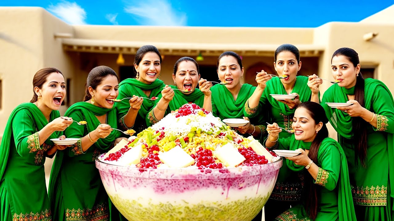 Punjabi Food Village Cooking Recipe|Tiny Chefs Girls make giant Falooda recipe|New Recipe 2026