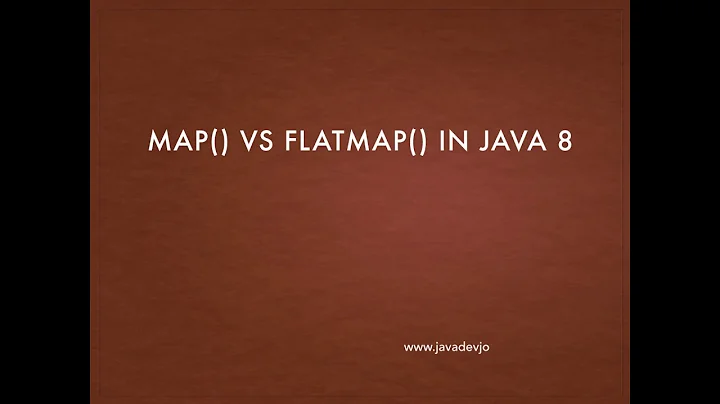 map vs flatmap java 8