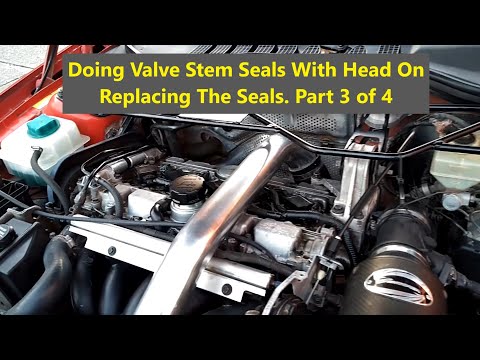 How to replace valve stem seals on white block Volvo with head installed on the engine. Pt 3 of 4