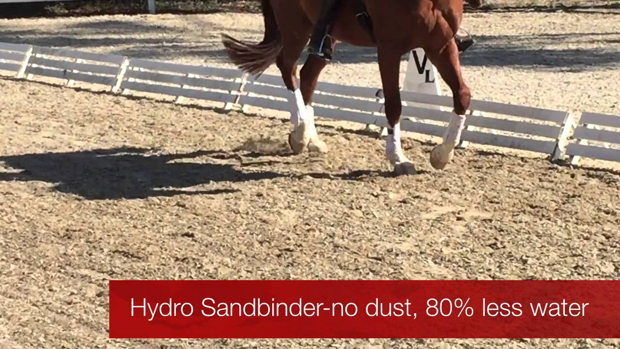 hydrosandbinder The Horse Arena Footing Water and Dust solution. YouTube