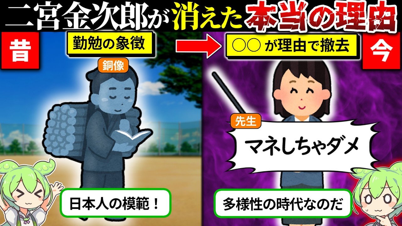 二宮金次郎の像が消えた本当の理由