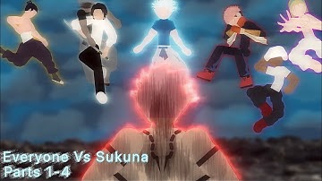 Sukuna Vs Everyone - Full Series: JJK 235-261 Animations (Stick Nodes)