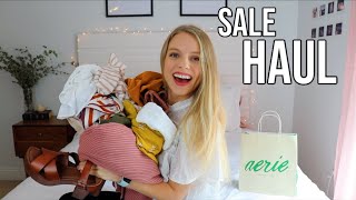 HUGE SALE HAUL!! Aerie, American Eagle, Madewell, Target, Free People, + More!