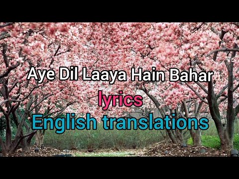 AYE DIL LAYA HAI BAHAAR ENGLISH TRANSLATION