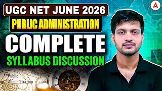 UGC NET Public Administration | UGC NET Public Administration Syllabus 2026 Discussion By Puneet Sir