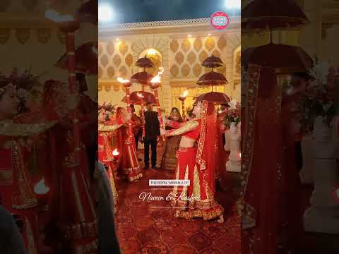 Royal Varmala of Naveen and Rashmi | Jivisha Events #varmala #wedding #varmalaceremony