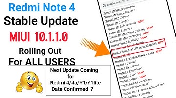 Redmi Note 4/4X MIUI 10.1.1.0 STABLE update Rolling Out For ALL USERS