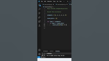 Python CODING Interview Question | COUNT the occurrence of elements in a LIST using a DICTIONARY