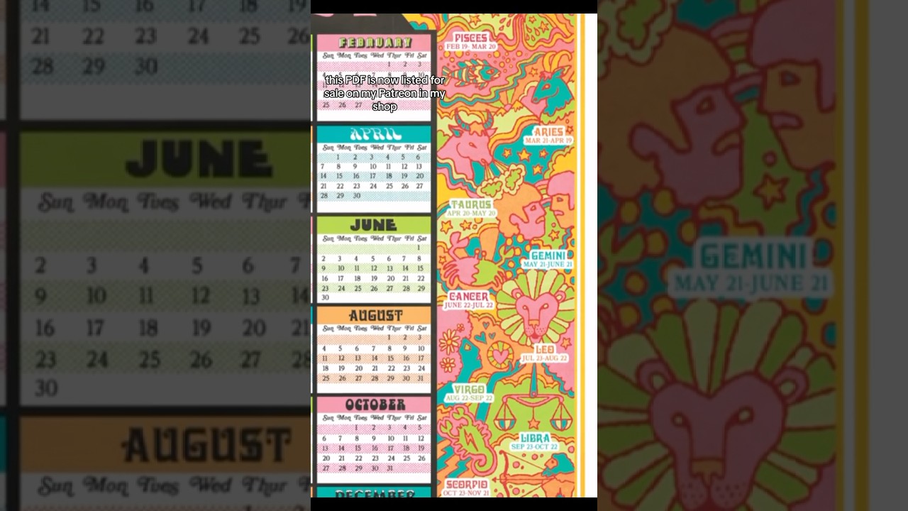 2024 Calendar Tea Towel