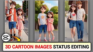 3D Cartoon Image Status Video Editing | Viral 3D Cartoon Reels Video Editing