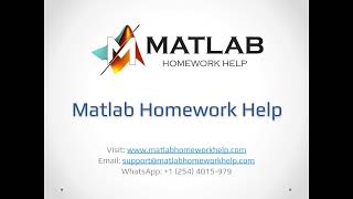 Matlab Homework Help