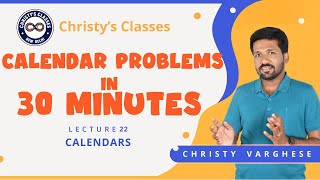 #22 | Calendar Problems | Aptitude in 30 Minutes | UPSC CSAT | Christy Varghese | CSIR | GATE