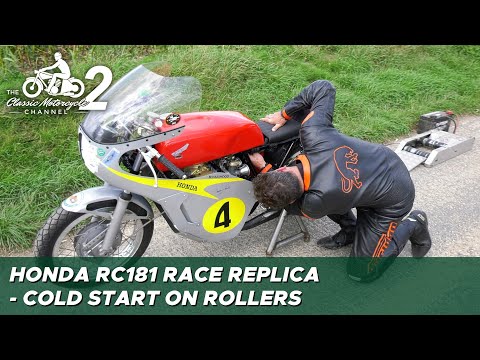 Honda RC181 race replika - kallstart på rullar