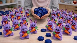 From Bottle Caps To Cute Bunnies Amazing Recycling Craft Idea