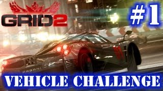 GRID 2 - Vehicle Challenge #1 - Miami, Art Deco Loop - in 1080p