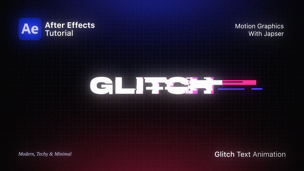Glitch Text Animation in Adobe After Effects | Full Tutorial | Adobe ...