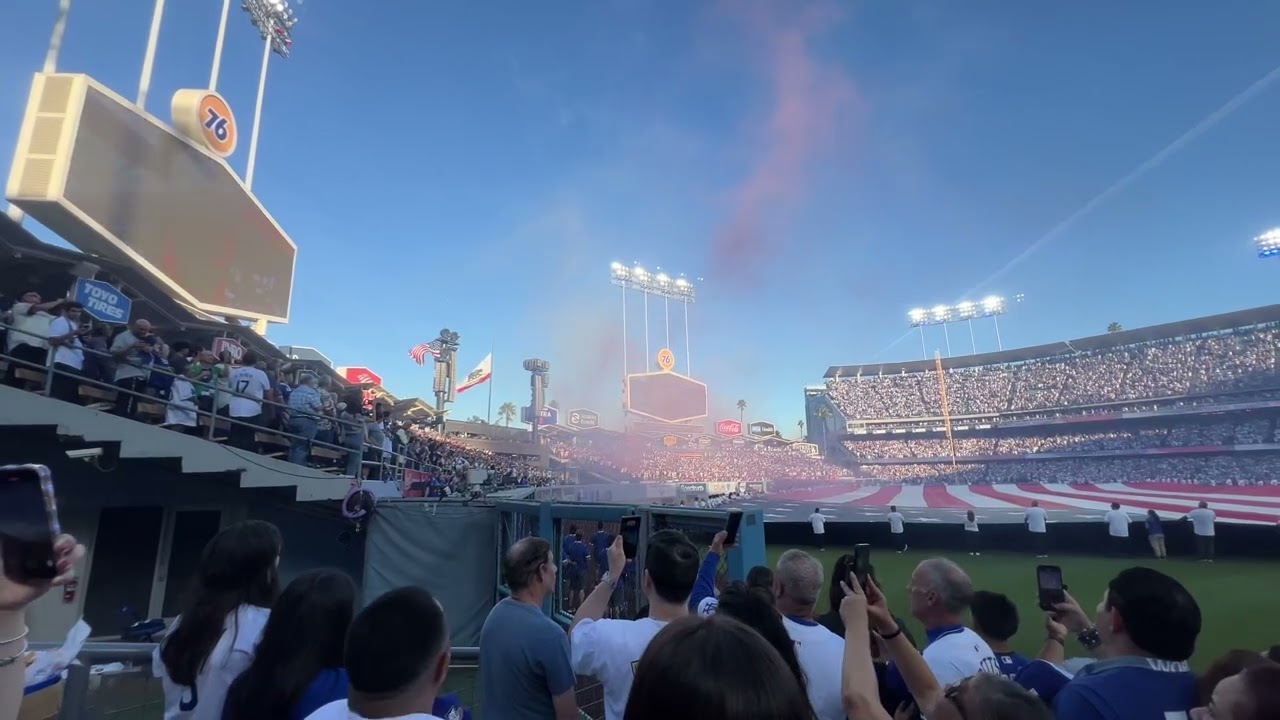 World Series Game 1 National Anthem @ Dodger Stadium w/ Flyover
