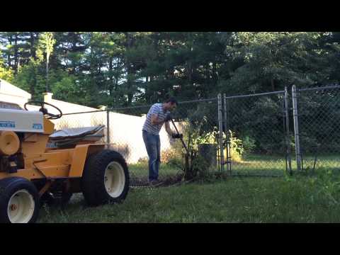 Pulling Stumps with the Cub Cadet 123