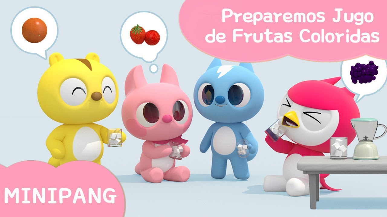 Learn and Sing with Miniforce | Preparemos Jugo de Frutas Coloridas | Color play | español