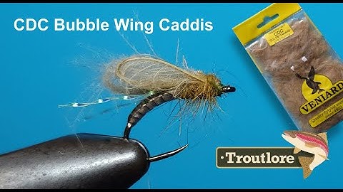 CDC Bubble Wing Caddis Fly Pattern - Troutlore Fly Tying #flytying