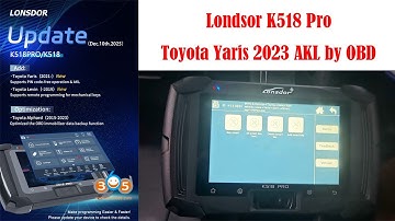 Lonsdor K518 Pro Program 2023 Toyota Yaris All Smart Keys Lost via OBD- OBDII365