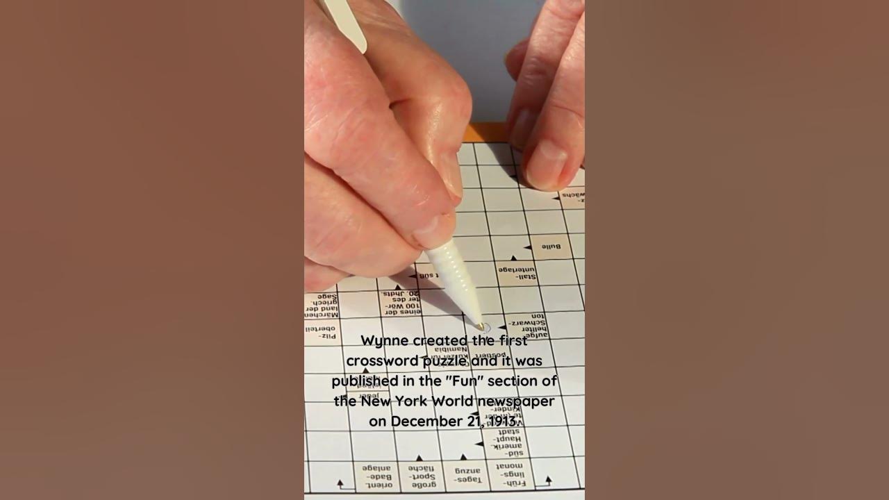 Who invented the crossword puzzle game? YouTube