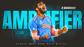 Amplifier X Jasprit Bumrah Bumrah Aggresive Edit Beat Sync 4K Edit