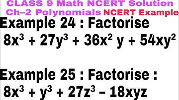 Ch-2  Class 9 NCERT Example 24 || Example 25 || Polynomials || Mathematics