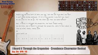 🎸 I Heard it Through the Grapevine - Creedence Clearwater Revival Guitar Backing Track chords