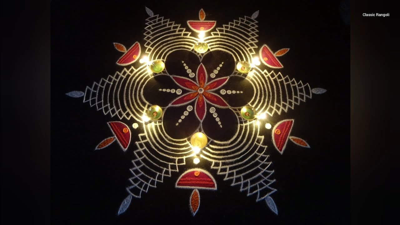 Karthigai Dheepam Kolam / 5×3 Dots kolam /Karthigai Maadha Kolam/ Friday Padi Kolam/Classic Rangoli