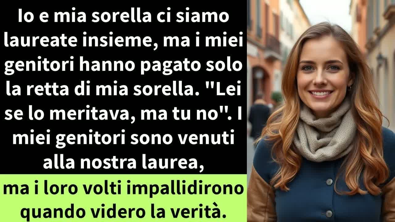Io e mia sorella ci siamo laureate insieme, ma i miei genitori hanno pagato solo la retta di mia