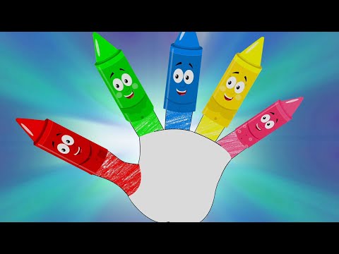 Famiglia Di Dita Pastello Sfumature Lenitive Rima Animata per Bambini