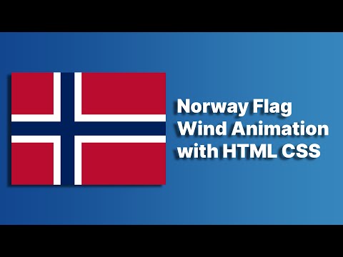 Norway Flag Animation with HTML CSS | HTML CSS Flag Animation @raselcoder