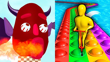 Sandwich Runner VS Pop It Run! 3D - All Levels SpeedRun Gameplay Android iOS Ep1