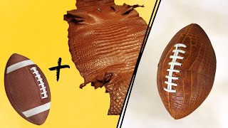 Resurfacing an old football with Crocodile Skin - ASMR
