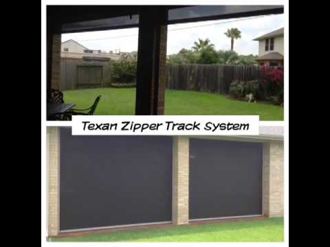 Texan Glass & Solar Control Zipper Track System - YouTube