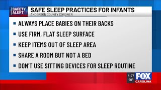 Anderson Co. coroner lists safe sleep practices for infants