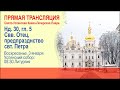 Трансляция соборного богослужения: Неделя пред Рождеством Христовым, святых отец.