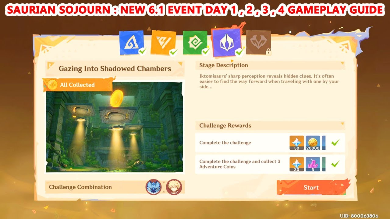 Genshin Impact Saurian Sojourn : New 6.1 Event Day 1 , 2 , 3 , 4 Gameplay Guide